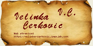 Velinka Čerković vizit kartica